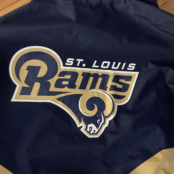 Rams Reebok Navy and Beige Hooded Jacket size XL - Picture 6 of 7